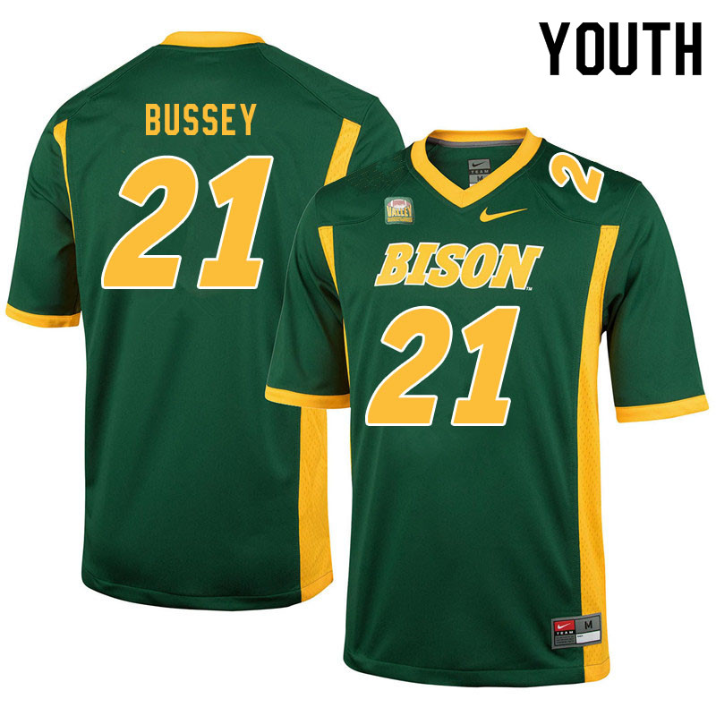 Youth #21 Jalen Bussey North Dakota State Bison College Football Jerseys Sale-Green - Click Image to Close